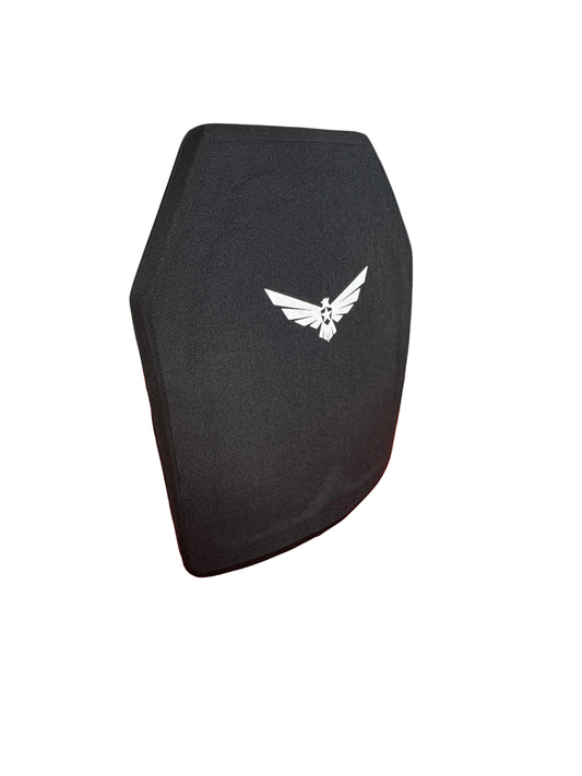 Front quarter view of RF3 GTS Model 1948 and 6001 and ICW and Helion ceramic armor plate