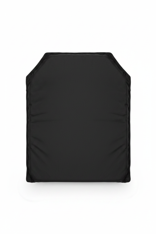 Solid Black SAPI Soft Armor Panel No Logo White Background